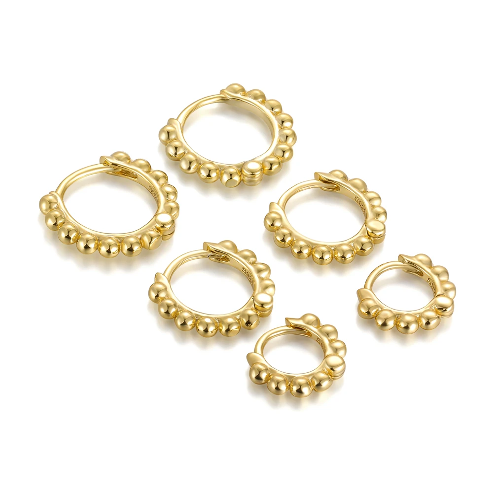 Image 5: CANNER 925 en argent Sterling Pendientes Mujer oreille os boucle Piercing boucles d'oreilles pour femmes hommes fête minimaliste cerceau boucle d'oreille Jewerl