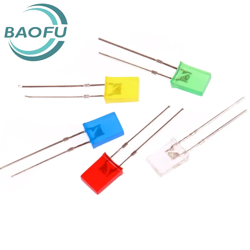 20pcs Square LED 2x3x4mm 2x5x7mm white, blue, red, green, yellow LED lights, direct insertion high brightness light