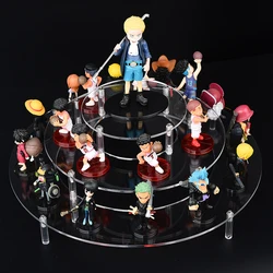 1-4 Tier Acrylic Display Stand for Action Figures,Cosmetic Rack Clay Doll Jewelry Cupcake Perfume for Corner Display Riser Shelf