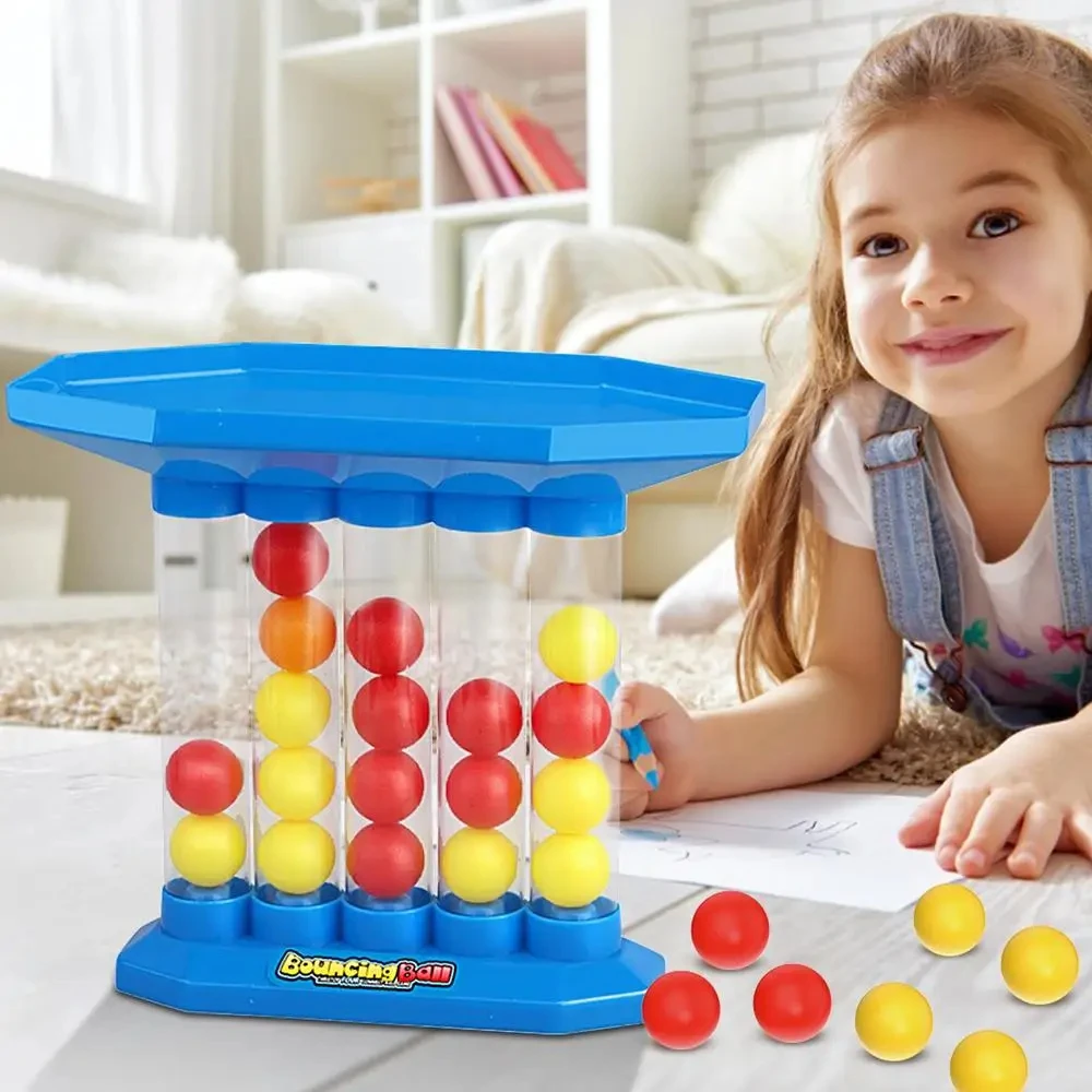 Fun Bouncing Ball, Parent Child Leisure Interactive Puzzle Game, Table Game Bouncing 4 Consecutive Balls