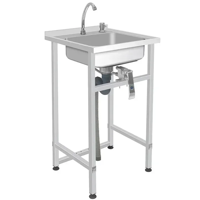 American Commercial Work Table Hotel Modern Foot Pedal Hand Wash Basin with Water Container Portable Sink Mobile