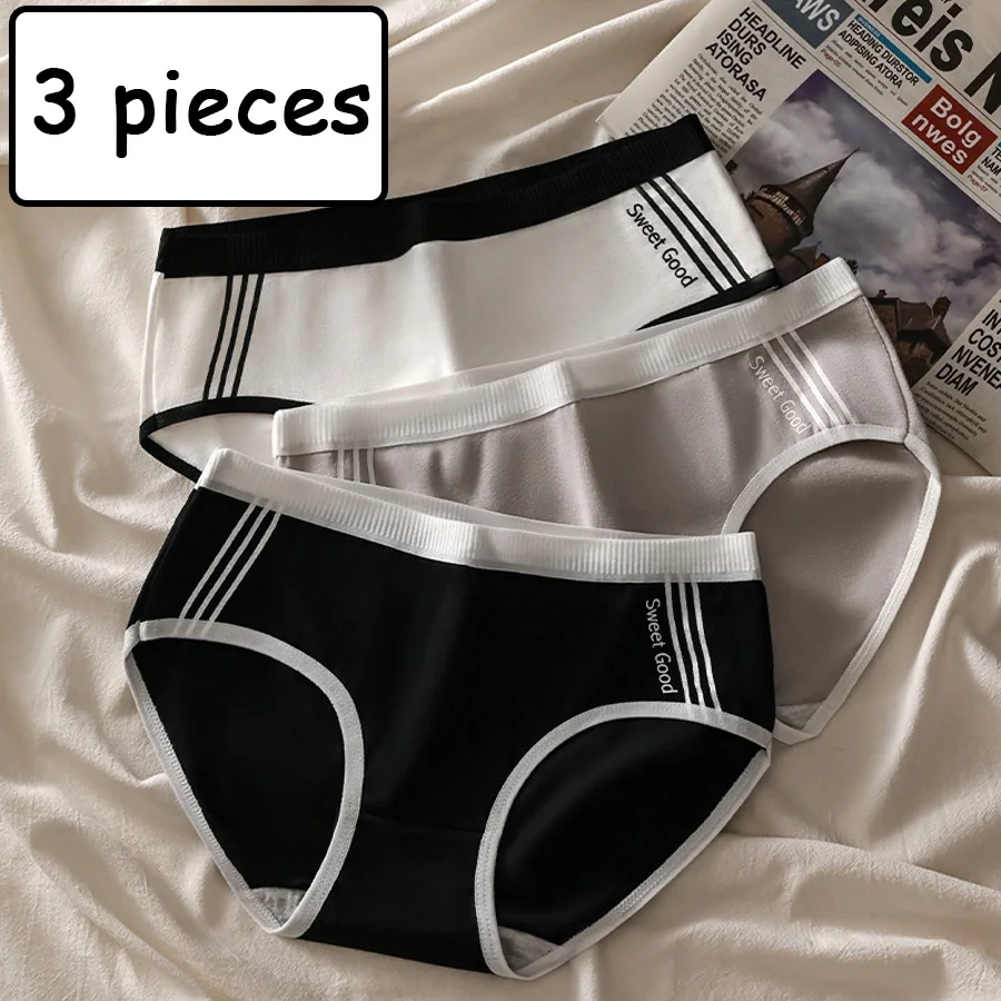 3PCS/set Seamless Cotton Panties Women\'s Sexy Female Underpants Mid Waist Underwear for Women Briefs Pantys Cozy SportsLingerie