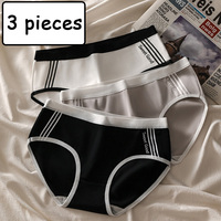 3PCS/set Seamless Cotton Panties Women's Sexy Female Underpants Mid Waist Underwear for Women Briefs Pantys Cozy SportsLingerie