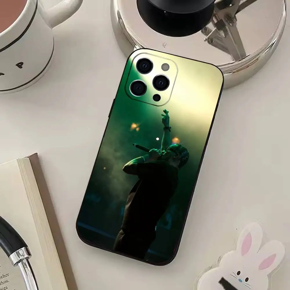 J-Jc Reyes JC REYES Tour 2025 funda de teléfono para iPhone17,16,15,14,13,12,11 Plus,Pro Max funda negra suave