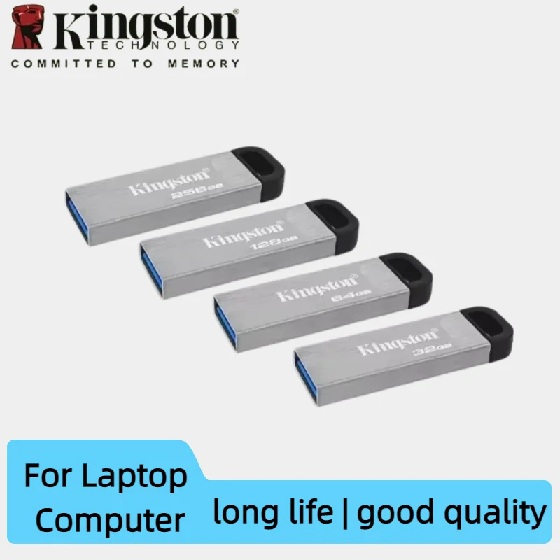 Kingston Data Traveler Kyson USB Flash Drive 64GB 128GB 256GB 512GB USB 3.2 Gen Flash Drive for Computers
