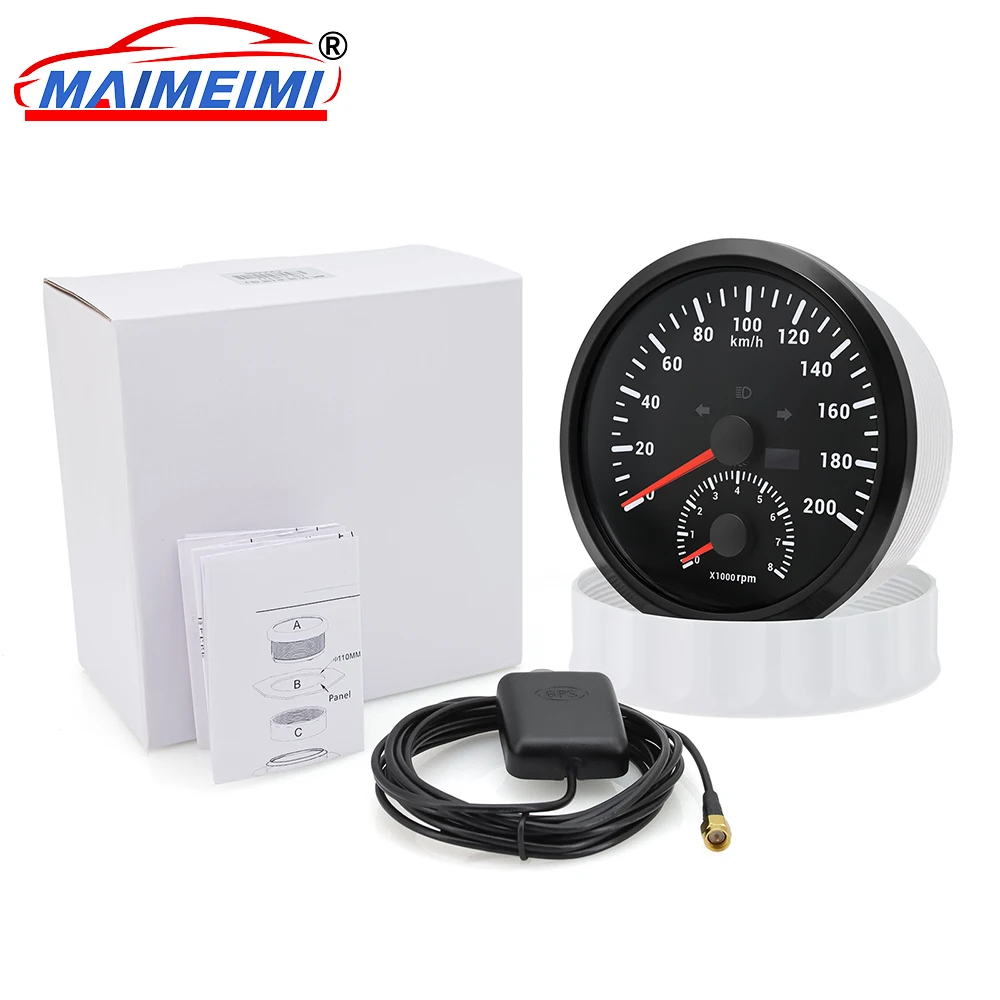 

110 мм GPS спидометр с тахометром 0-200 кмч GPS измеритель скорости цифровая указка автомобиль грузовик лодка датчик