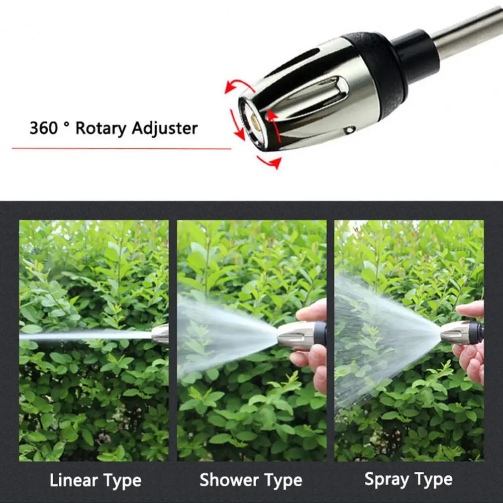 Adjustable Spray Nozzle Heavy Duty Garden Hose Nozzle Adjustable High Pressure Sprayer Multi-function Lawn Car Water Spray Tool