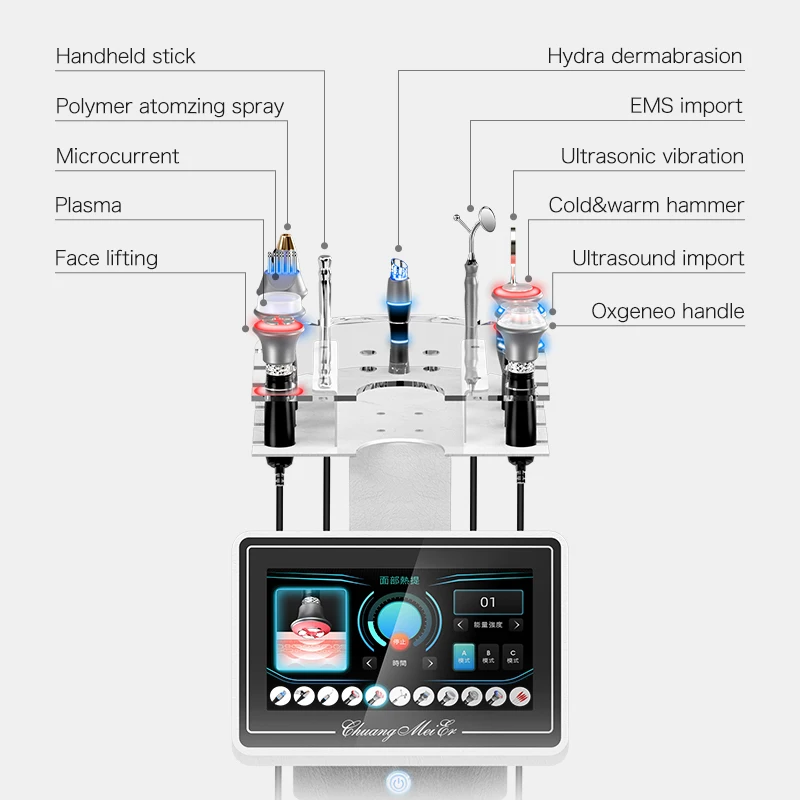 New Model 11 in 1 Microdermabrasion Aqua Peel Skin Rejuvenation Face Lifting Bactericidal Deep Cleaning Scalp Care Apparatus