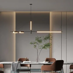 Plafonnier LED Suspendu au Design Moderne et Simple, Éclairage d'Nik, Luminaire Décoratif de Plafond, Disponible en Noir, Idéal pour un Salon, une Salle à Manger, une Cuisine ou des Tables Alisens