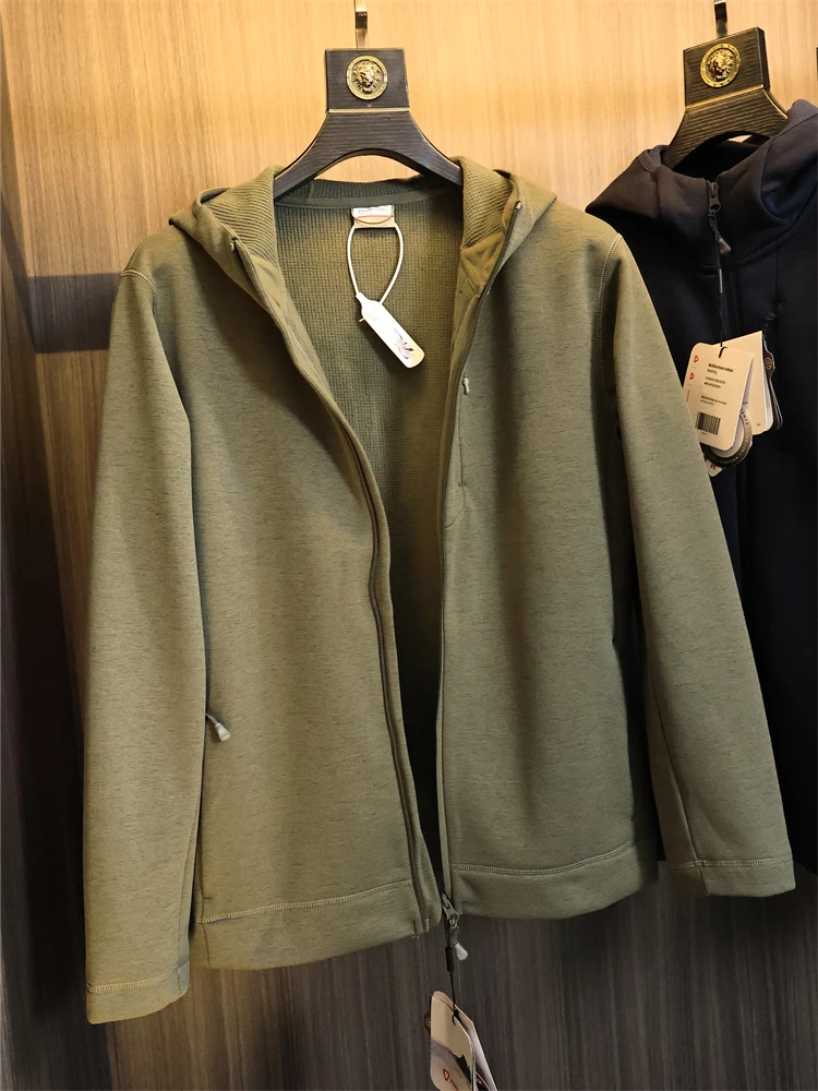 

Функциональный теплый флисовый кардиган-свитшот для спорта, осенне-зимний, модный, молодежный, свободного кроя, современный стиль, с капюшоном