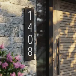 Personalized Custom Black White Matte Plate Acrylic 3D Floating House Number Sign Outdoor Floor Wall Plaques Room Name Deocr