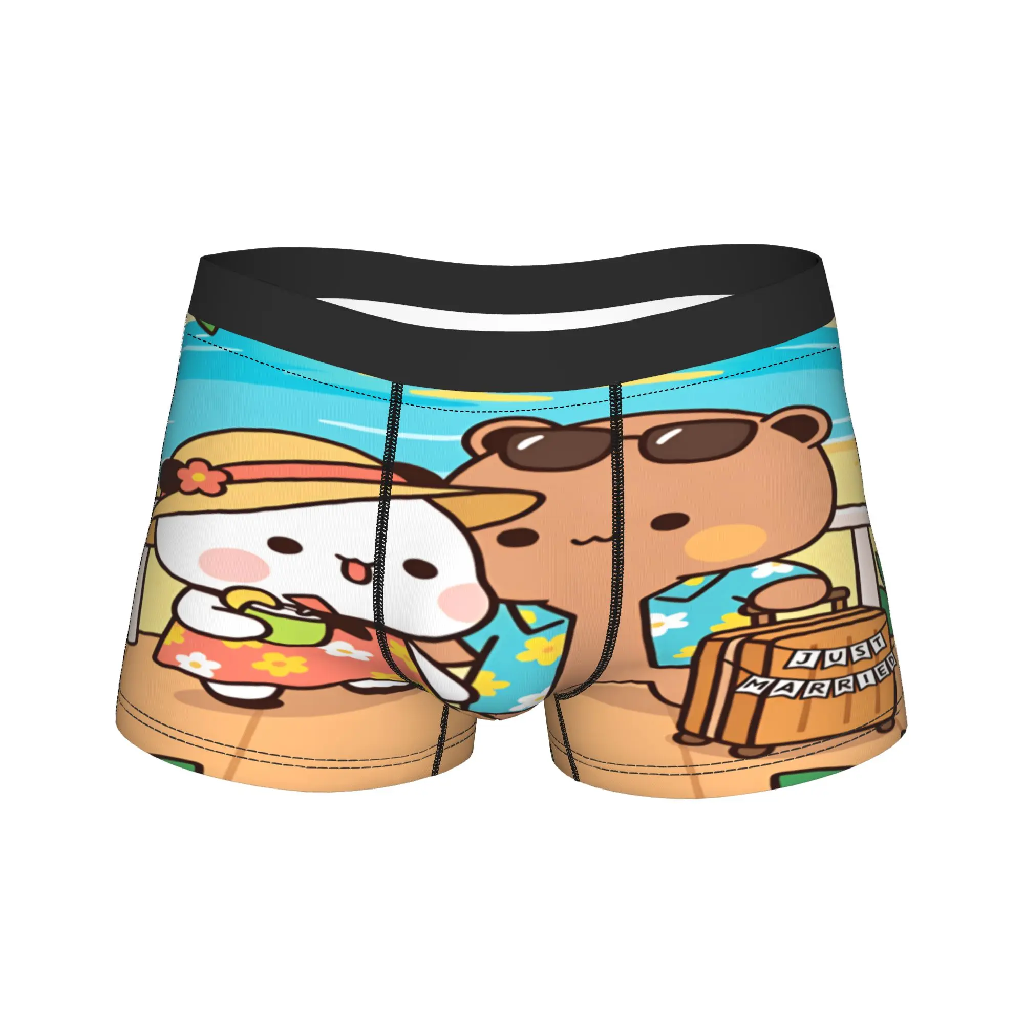 

Panda Bears Bubu And Dudu Underwear Men's Boxer Brief Comfortable Trunk Quality Print Large Size Panties
