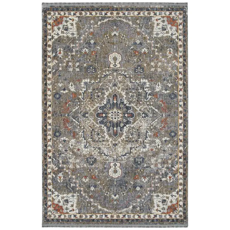 

Transitional Oriental Cut Pile Rectangle Throw Rug 1'10" x 2'6" - Elegant Design for Home Decor