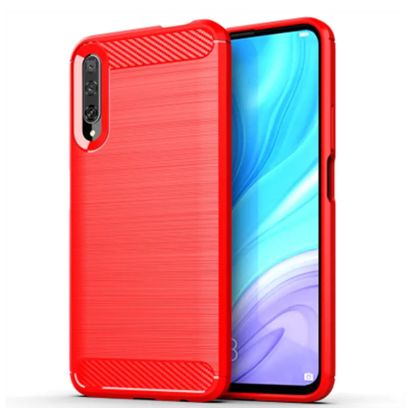 Shock Absorption Phone Cover for Huawei Y9S Silicone Case for Huawei P smart Pro Soft TPU Carbon Fiber Cases Coque Fundas