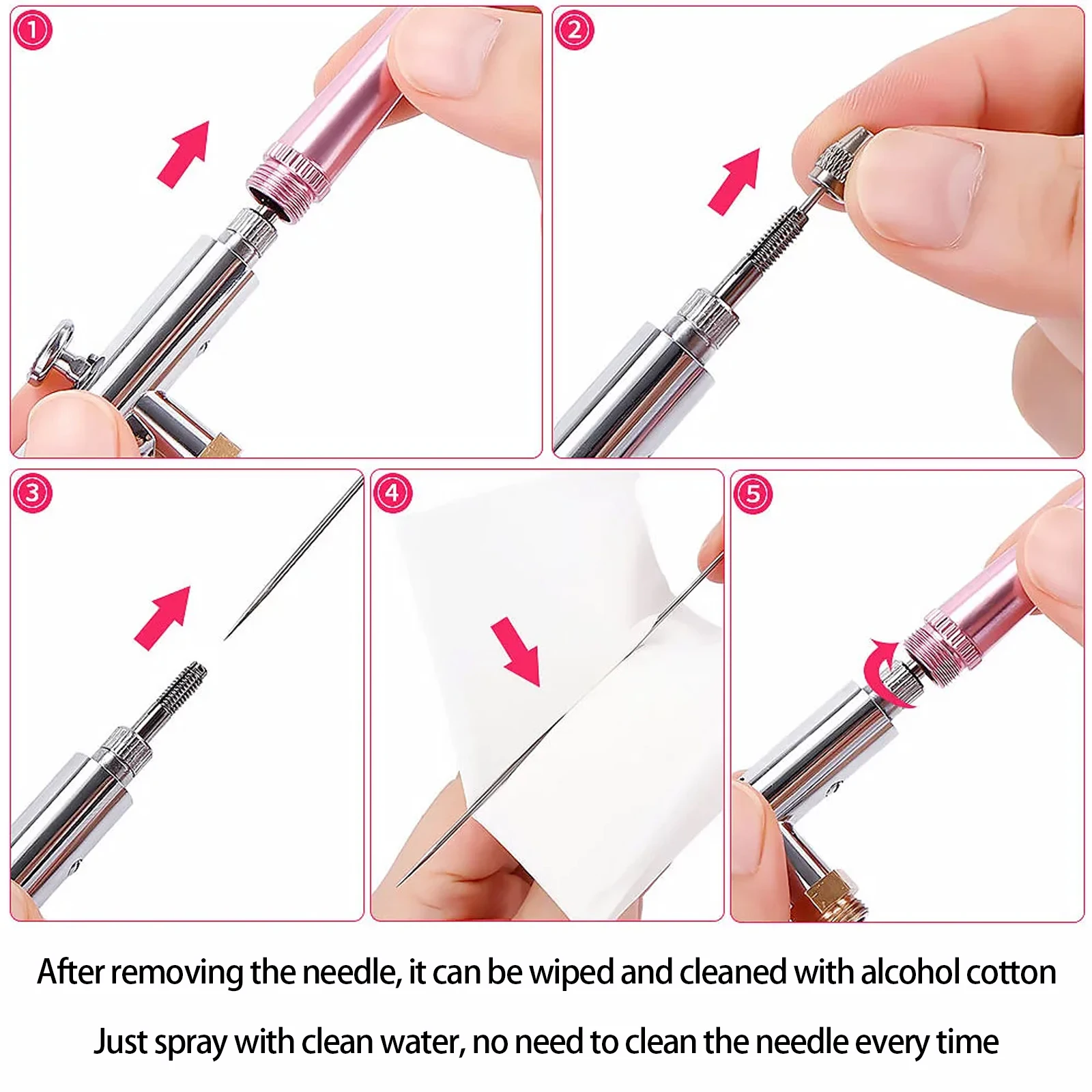 Makeup Spray Gun Airbrush Kit for Makeup Artists Facial Spray Gun for Cosmetics Body Art Airbrushing Equipment