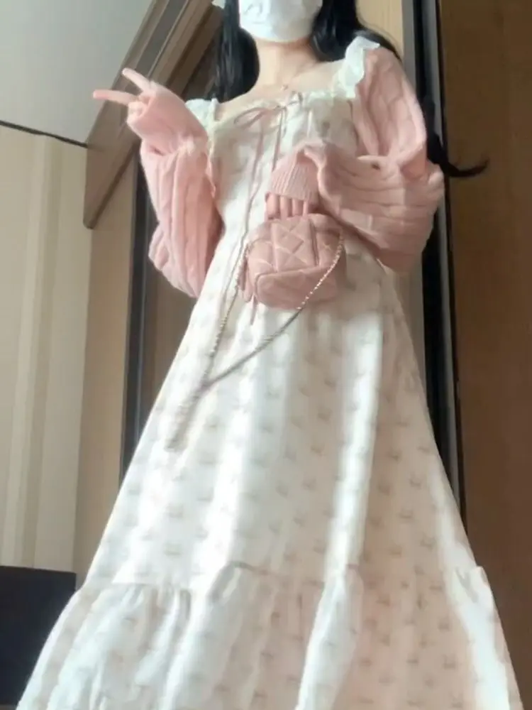 French Sweet Gentle Lace Trim Floral Dress Women New Summer Elegant Slim Fit Artistic Style Clothes A-Line Fashion Dress 2025 - Image 6