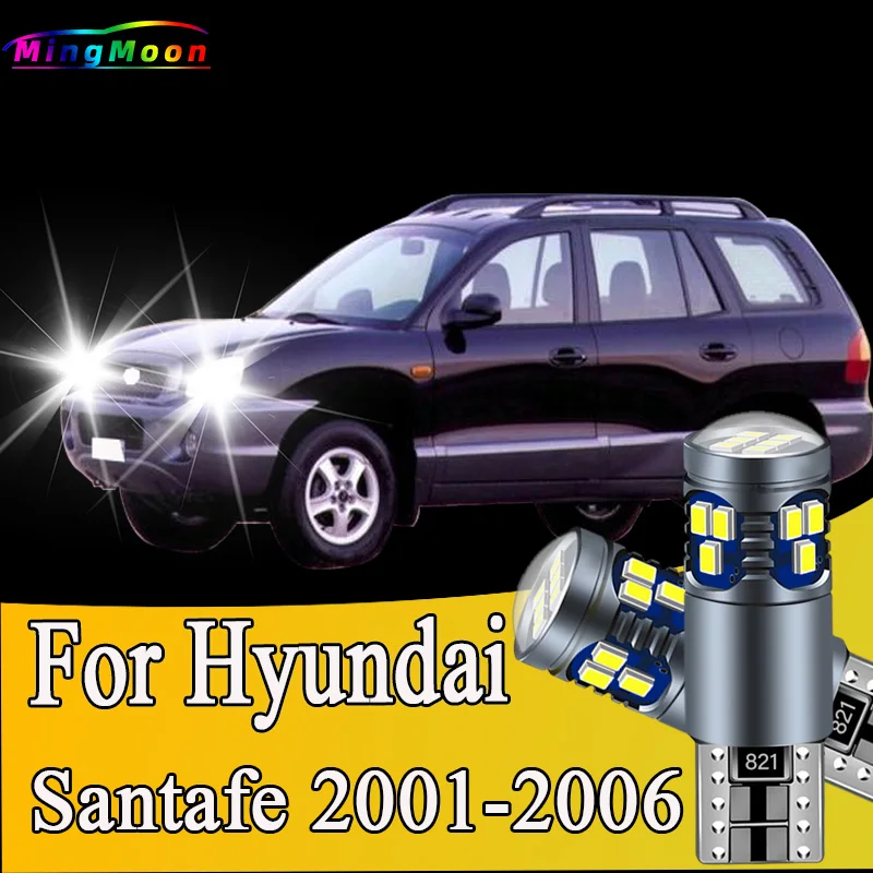 2Pcs T10 Car LED Bulbs  For Hyundai Santafe Santa Fe 2001 2002 2003 2004 2005 2006 Clearance Lights Interior Parking Lamp