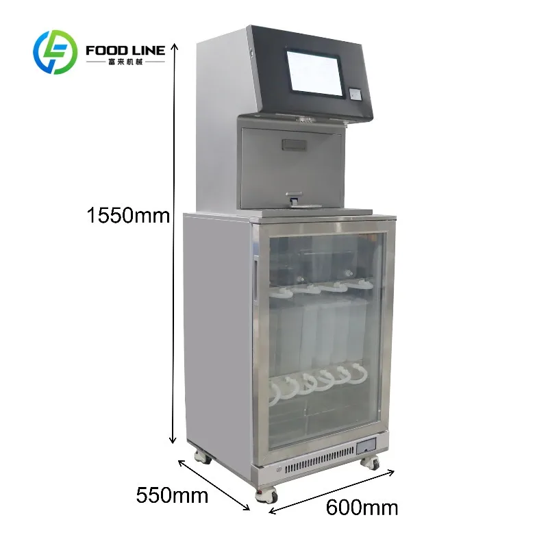 Customized Cabinet Automatic Bubble Tea Machine Maker Boba Cafe Design Pearl Milk Tea Machine Multi - Flavor for Restaurant