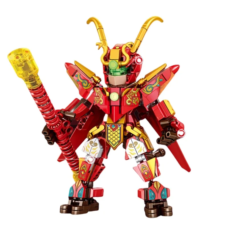 New in Stock Monkey King Wukong Mecha Model Assembly Building Blocks Toy Puzzle Boy Birthday Gift Hobby Collection Ornaments