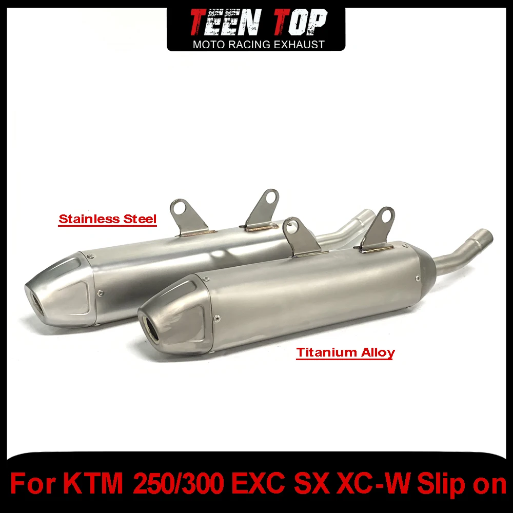 

For KTM 250 XC-W/EXC 300XC-W/EXC Slip On Exhaust Connection Pipe Offroad Bike 2 Stroke Titanium Exhaust Muffler 300 EXC 2024