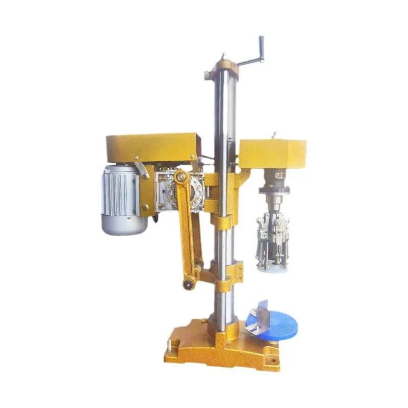 

Metal cap locking machine, glass bottle gadolinium cap machine Baijiu locking machine, aluminum cap locking machine