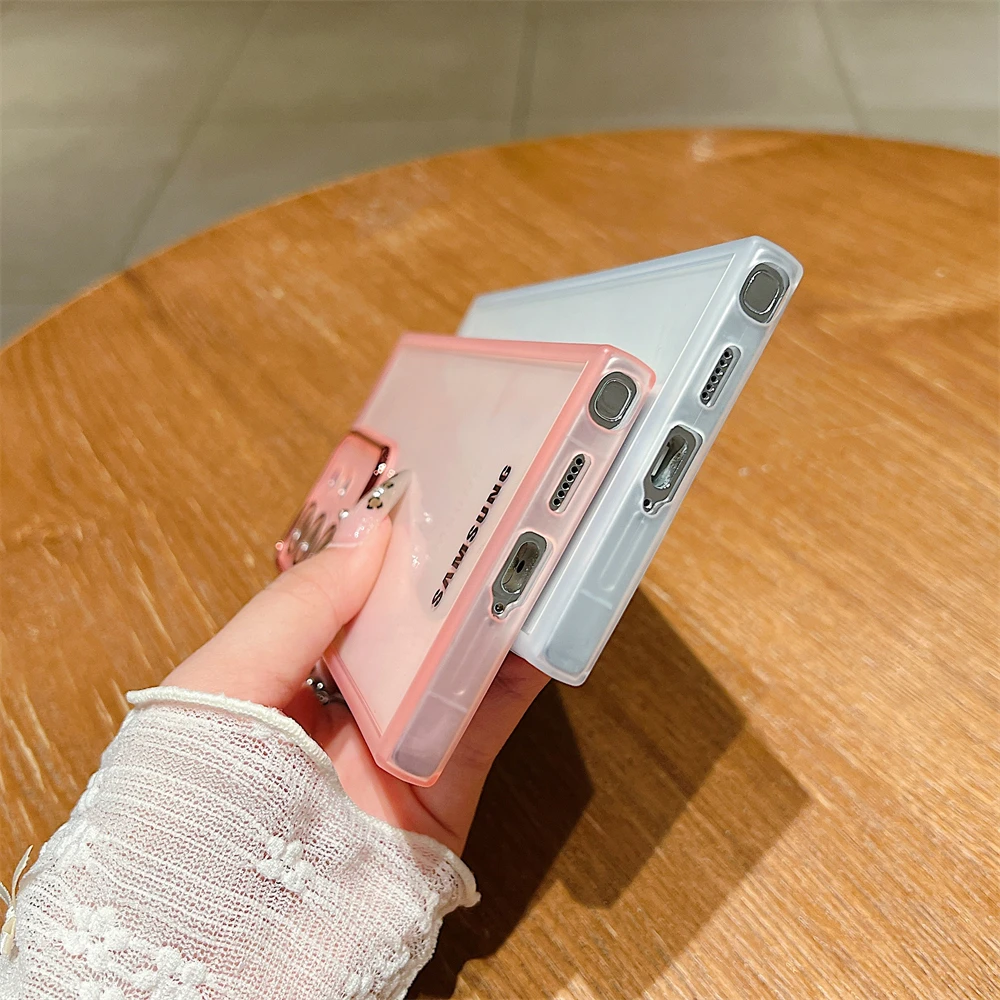Luxury Transparent Case Samsung Galaxy S26 S25 S24 S23 S22 S21 Note20 Plus Ultra FE Shockproof TPU Clear Soft Phone Cover Bumper