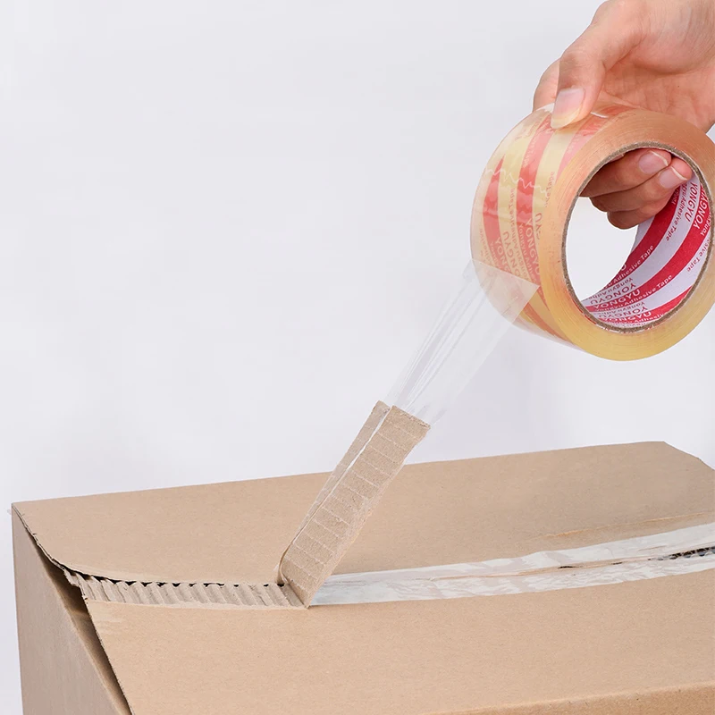 

Heavy Duty Clear Packing Tape - Noiseless, Industrial Grade for Shipping, Moving, and Storage, Perforated for Easy Tear-Off, Str
