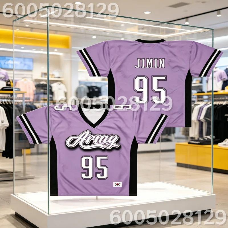 

2026 Football Jersey Taehyung & Jungkook K-pop Idol Sportswear Trendy Streetwear Gifts for Fans T-shirts Women Family Kids Tees