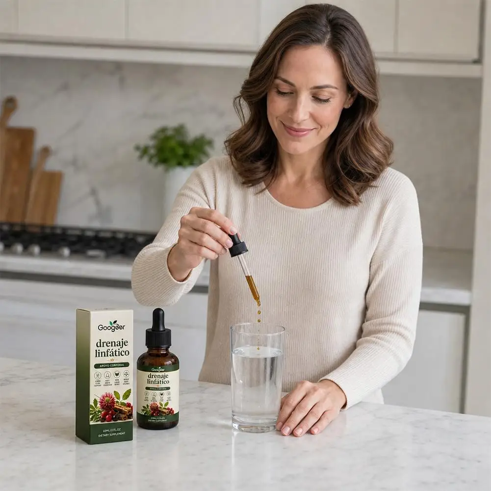 60ml Lymphatic Drainage Drops Herbal Liquid Supplement For Bloating Relief Wellness Support Highly Absorbent