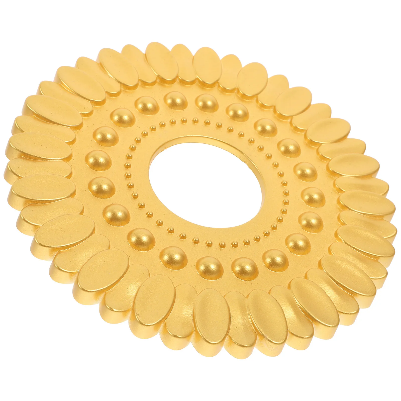 European Style Round Ceiling Medallion Ps Material Decorative Lamp Fan Mounting Plate for Living Room Bedroom Dining Area Home