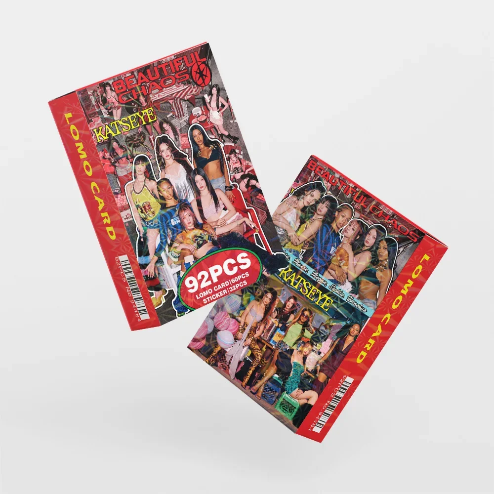 

92 шт. Kpop KATSEYE CHAOS альбом карты наклейки Daniela Lara Megan модная концепция фотосессия DIY наклейки подарки для следитеков