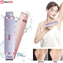 Women Epilator Dual Head Facial Electric Razor Body Shaver for Shaving Bikini Trimmer Area Leg Waterproof Female Hair Removal