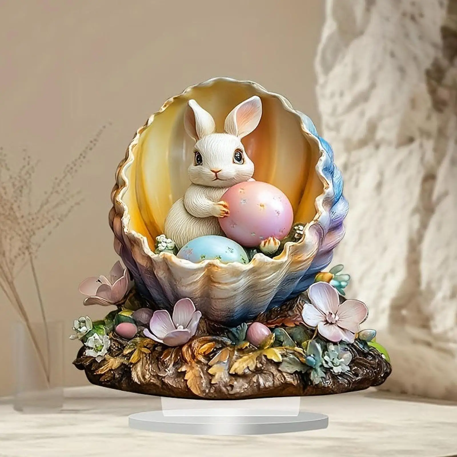 Osterhasen-Figuren, Landschafts-Kaninchen-Modell für Thanksgiving, Rasenurlaub