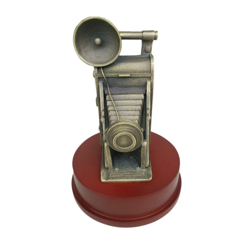 Custom Antique Vintage Camera Trophy Home Decoration Metal Crafts Award Souvenir Model Aluminum Business Gift