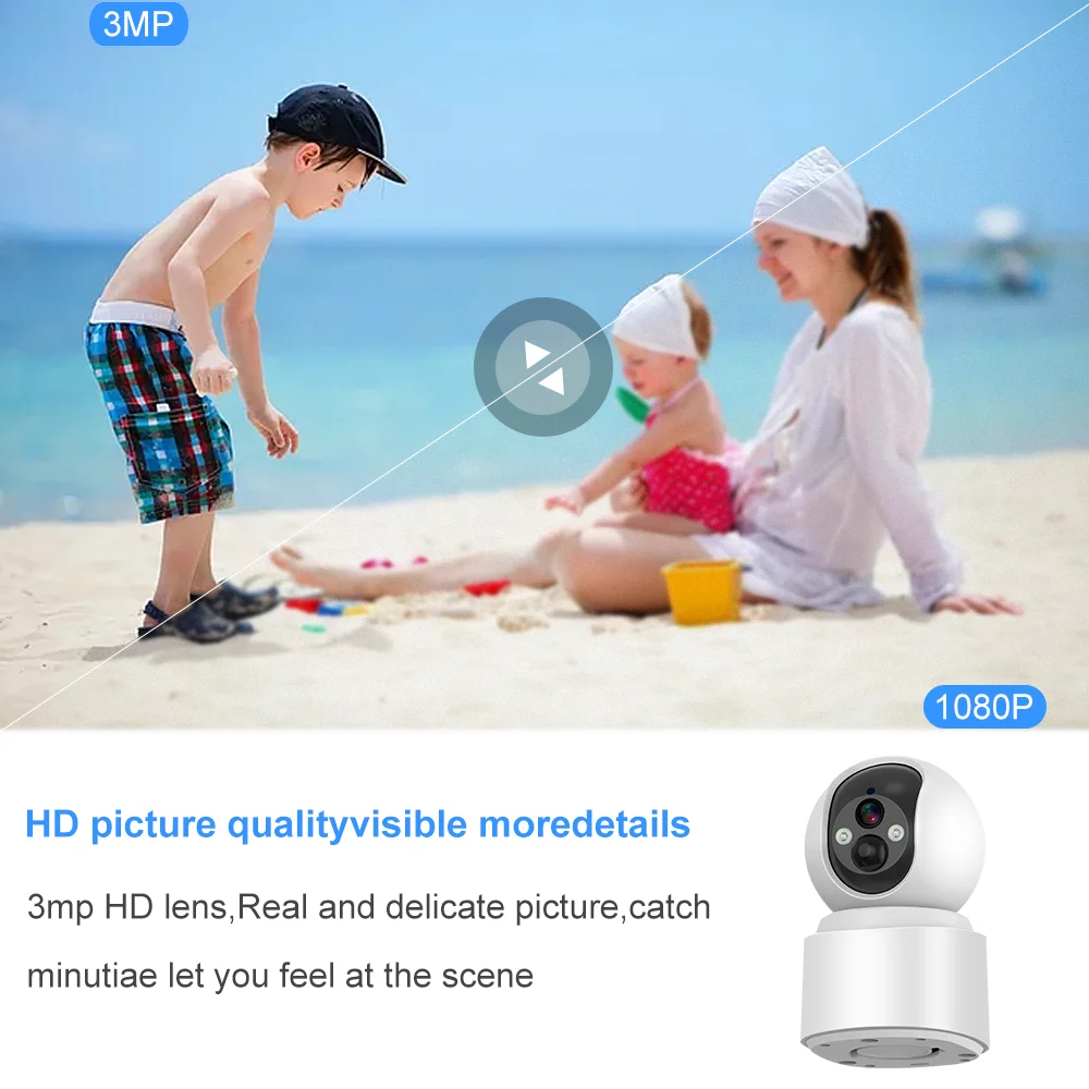 V380 Sim Cameras Built In Battery WiFi PIR Human Detection Color Night Vision Indoor Security IP Camera V380 Wireless 4G Camera