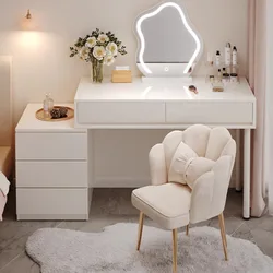 Girls Women Makeup Vanity Table Dresser Stand Drawer Mirror Makeup Table Bedroom Cabinet Coiffeuse De Chambre Home Furniture