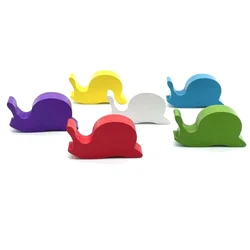 10pcs/set Snail Shaped Wooden Chess Game Toy Indicator Color Board Game Accessories
