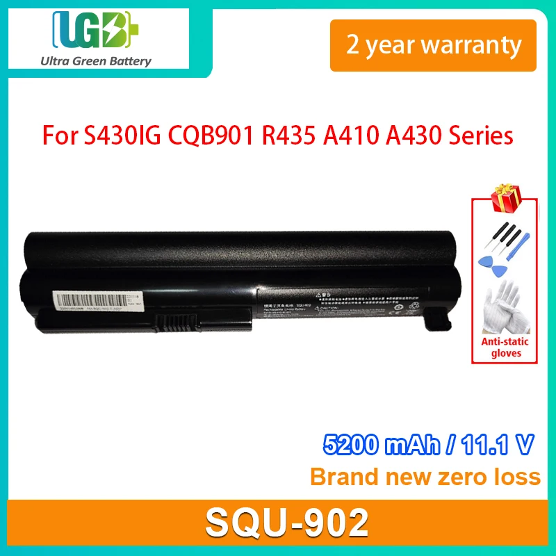 

UGB New SQU-902 Laptop Battery For Haier T6-C HASEE S430IG CQB901 R435 A410 A430 Series 5200mAh 11.1V 58Wh