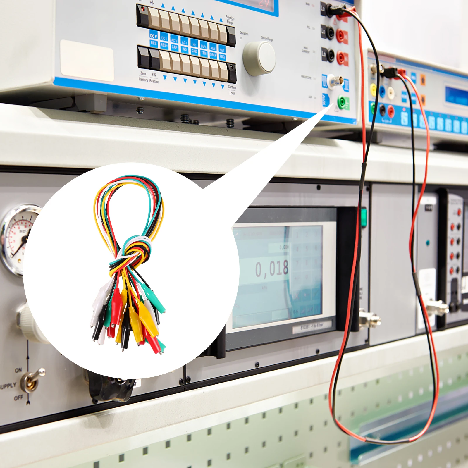 

40Pcs Alligator Clip Test Lead Insulated Flexible Cable for Electrical Testing Jumper Wires Circuit Connection Experiment