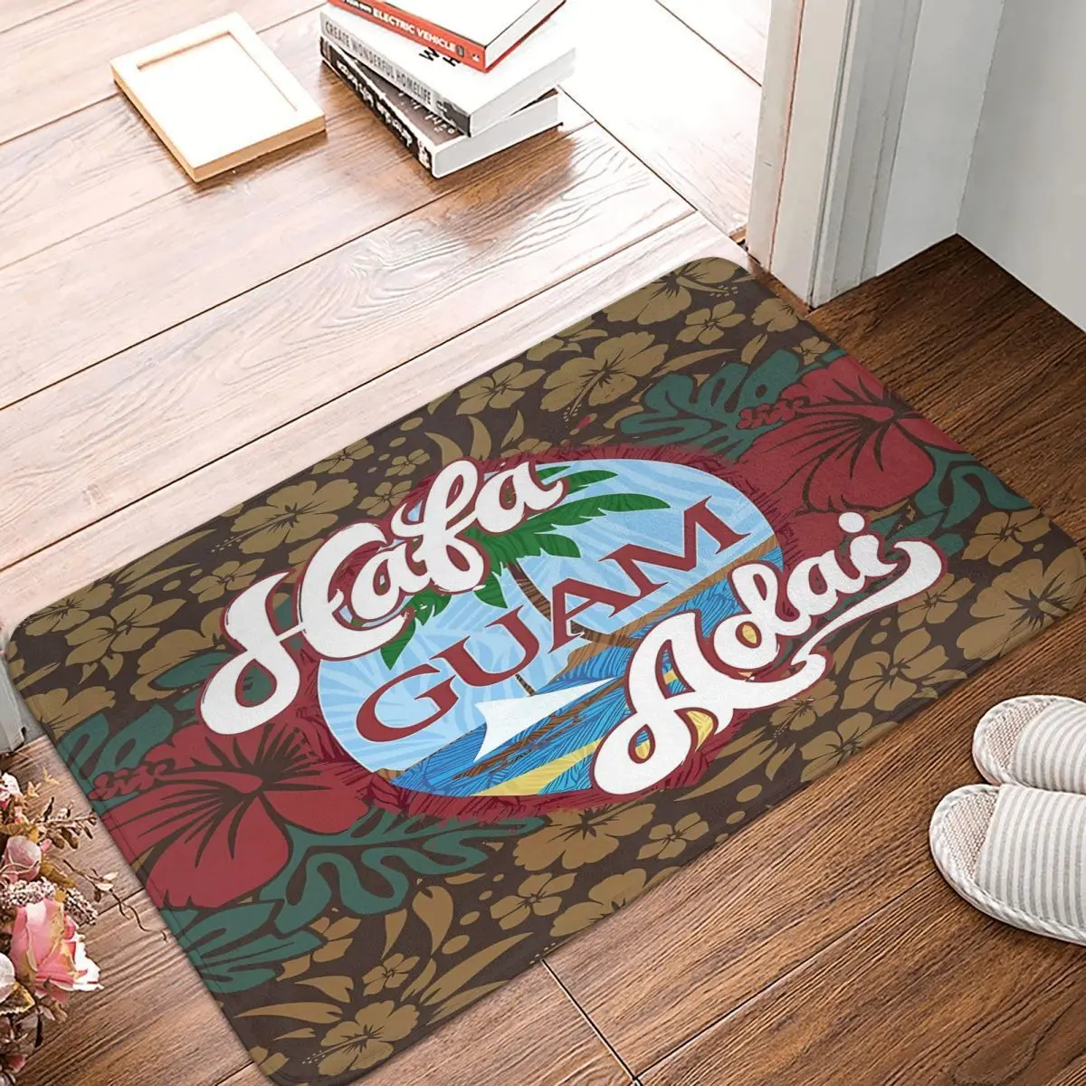 Guam Flower Hafa Adai 40x60cm Carpet Polyester Floor Mats Mats Personalized Durable Carpets