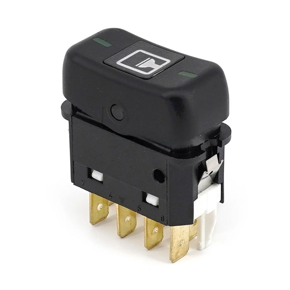 Interrupteur de lève-vitre électrique, interrupteur de voiture, lumière verte pour Mercedes, compatible avec matière plastique ABS 12V ZMN0025453207