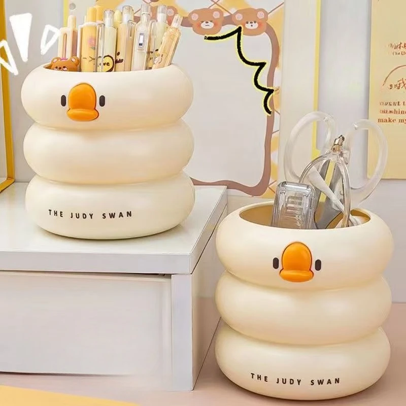 

Креативный и милый держатель для ручек для офисных студентов. Чехол для ручек большой емкости для настольных канцелярских принадлежностей и ведро для хранения кистей для макияжа.