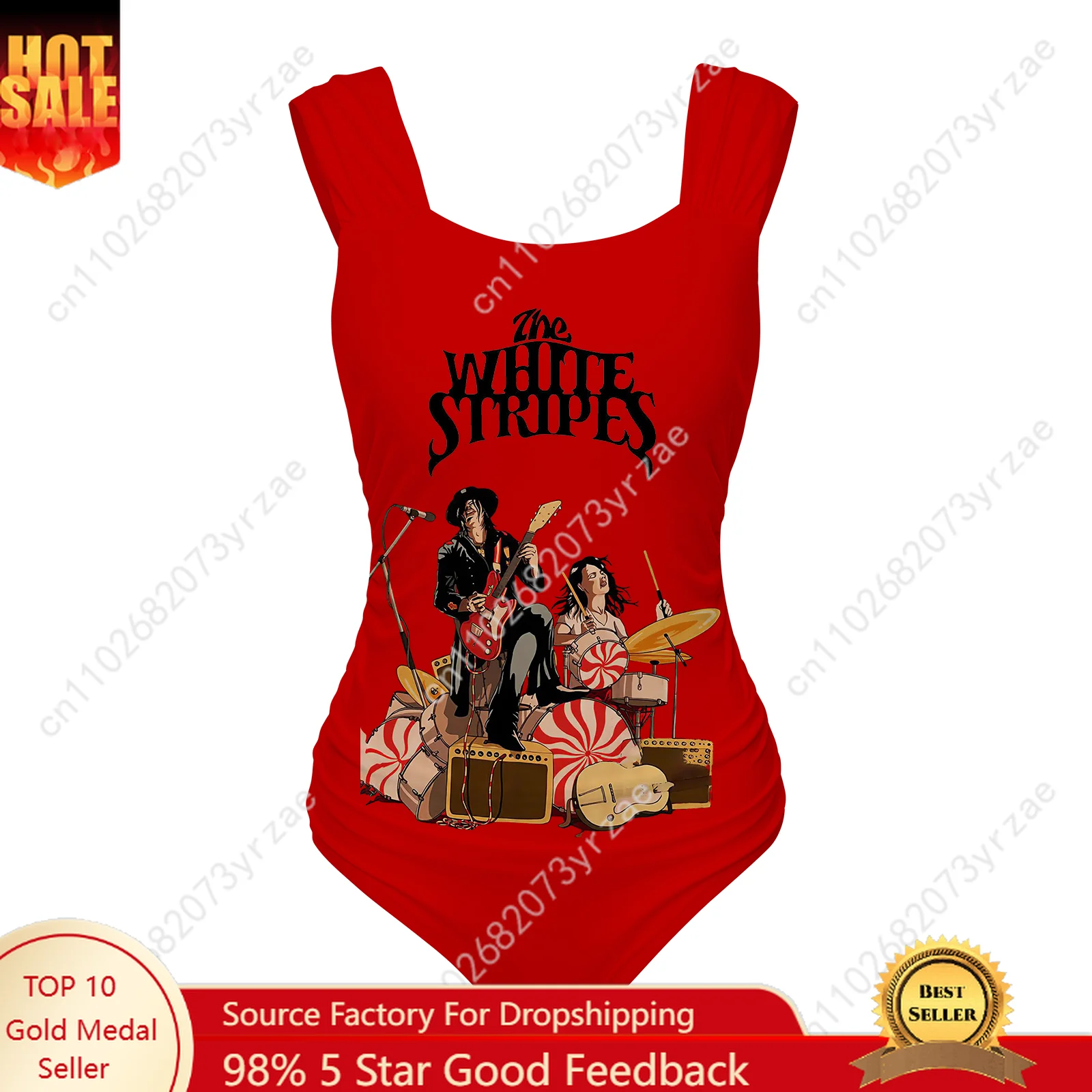 The White Stripes One Piece Swimsuit Wide Strap Womens Bathing Suits Personalized Swimwear Pool Party Sexy Bikini Custom Suits