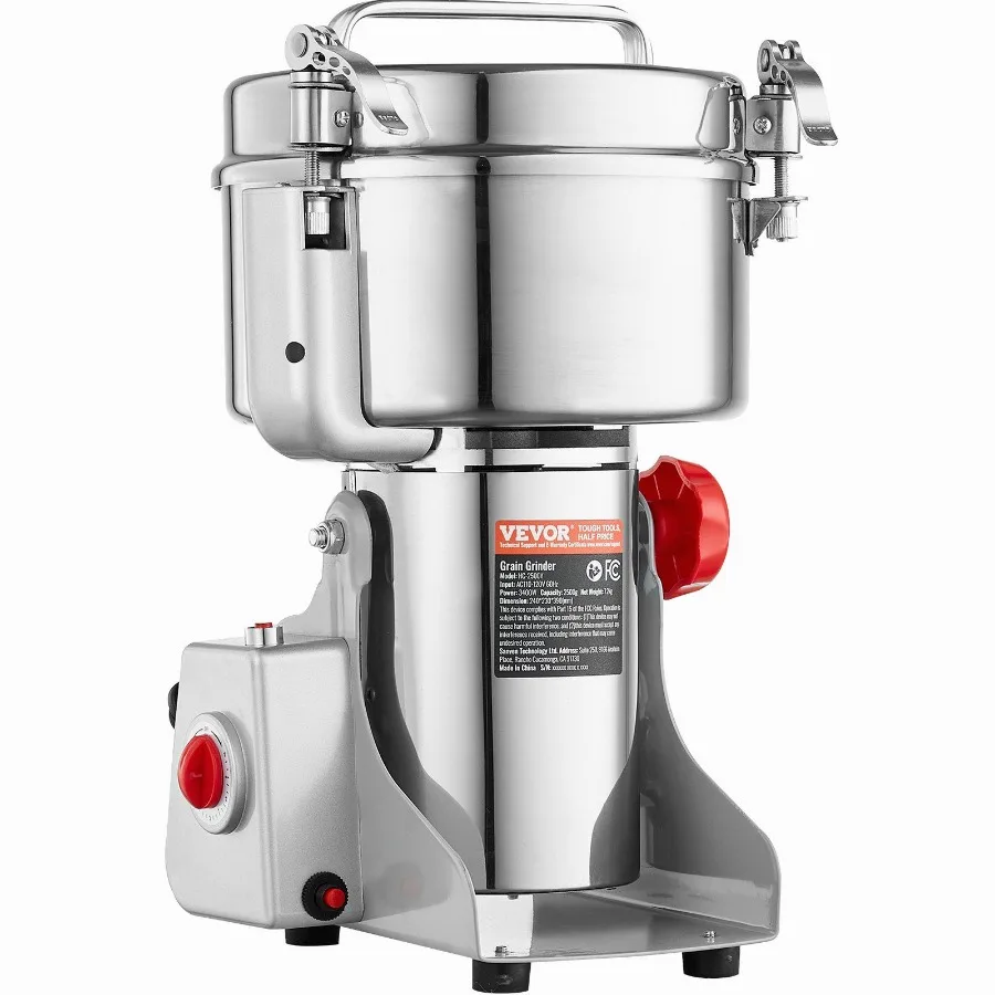 

2500g Commercial Spice Grinder Electric Grain Mill Grinder High Speed