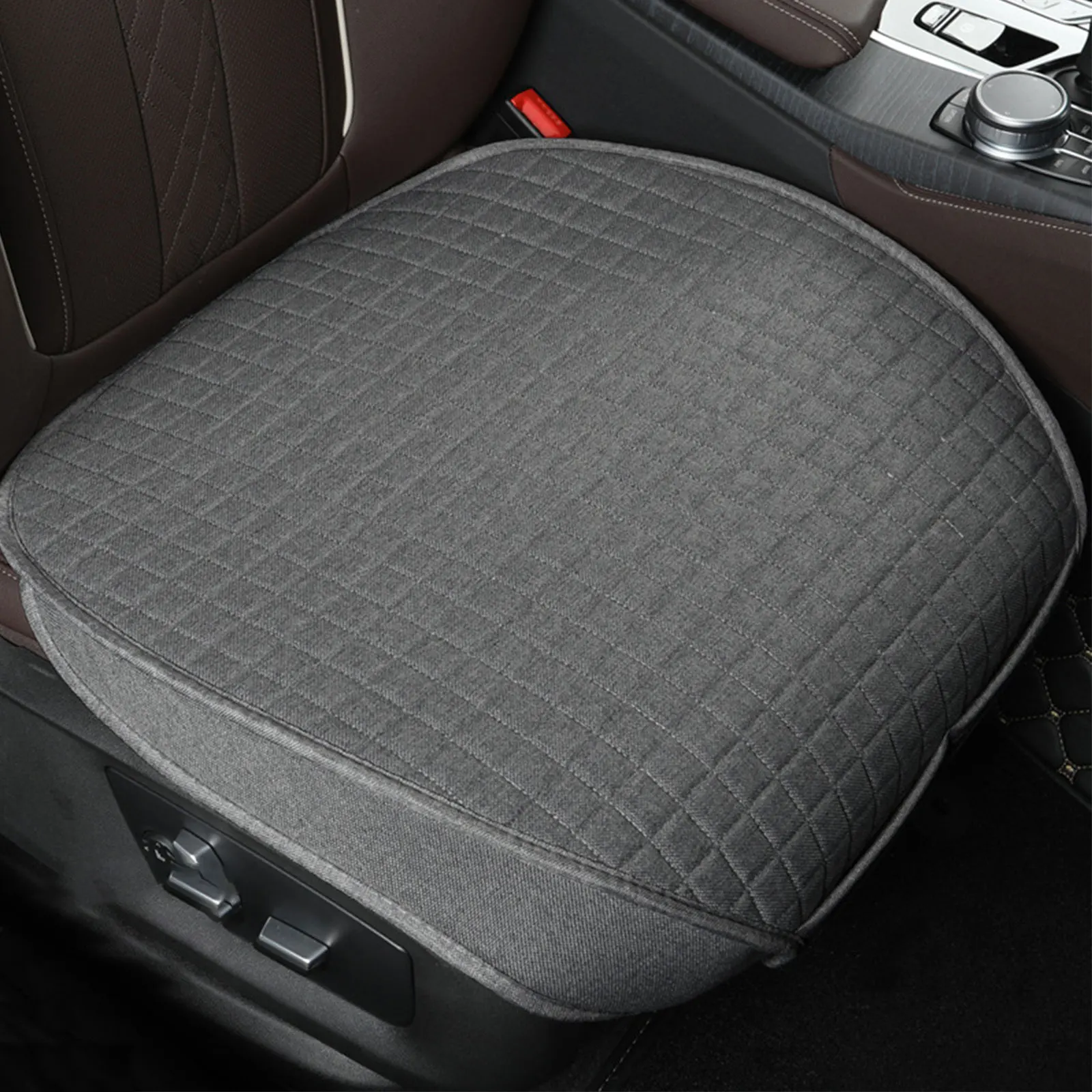 غطاء مقعد السيارة كامل تحيط بإحكام الكتان مقعد وسادة الكتان النسيج الجبهة كرسي سيارة حامي اكسسوارات السيارات العالمي
