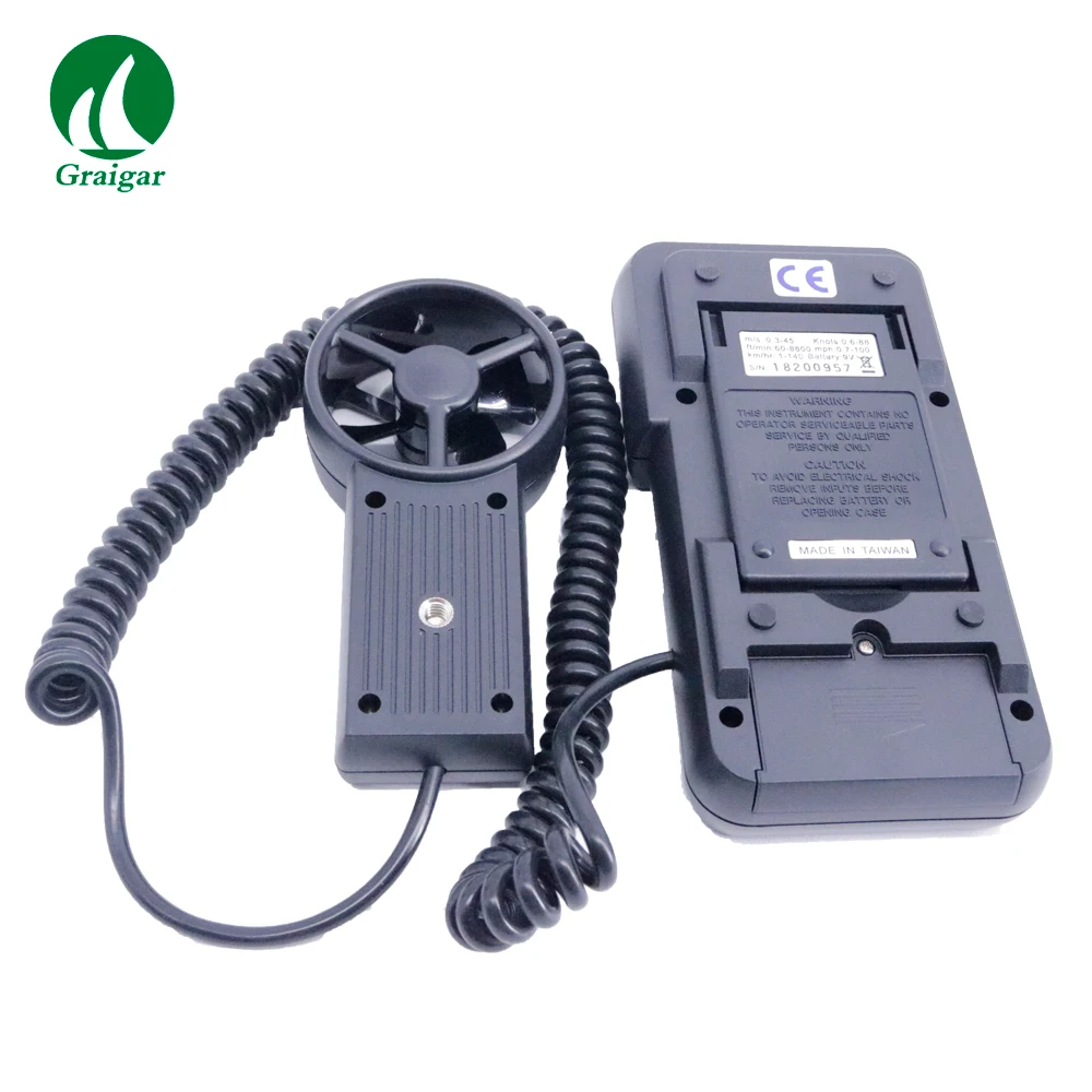 AVM-05 Prova عالية الدقة الرقمية مقياس شدة الريح سرعة الرياح جهاز قياس درجة الحرارة تدفق الهواء متر 0-45.00 م/ثانية #3