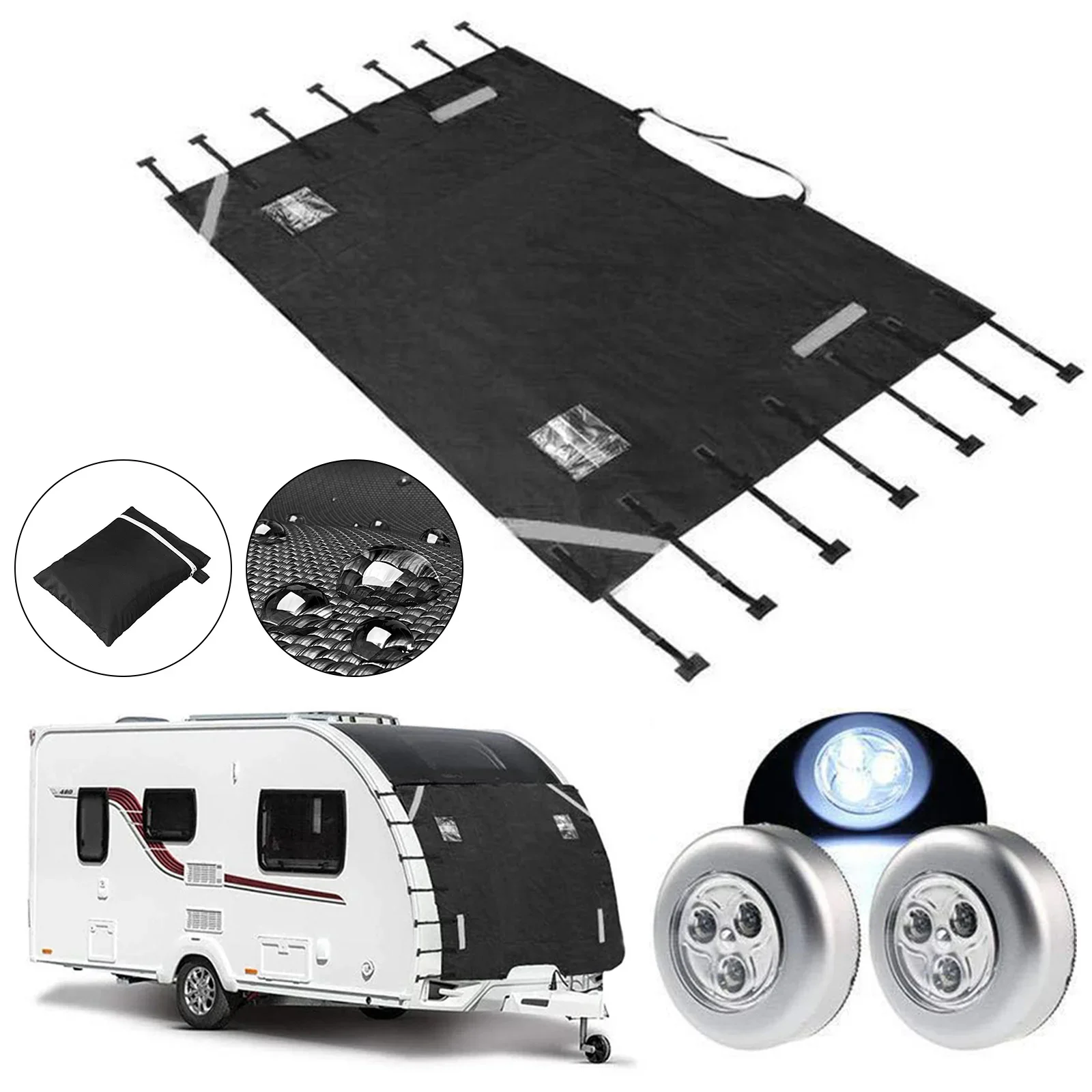 RV Caravan Front Towing Cover Protector Waterproof Windshield  Frost Guard   Accessories