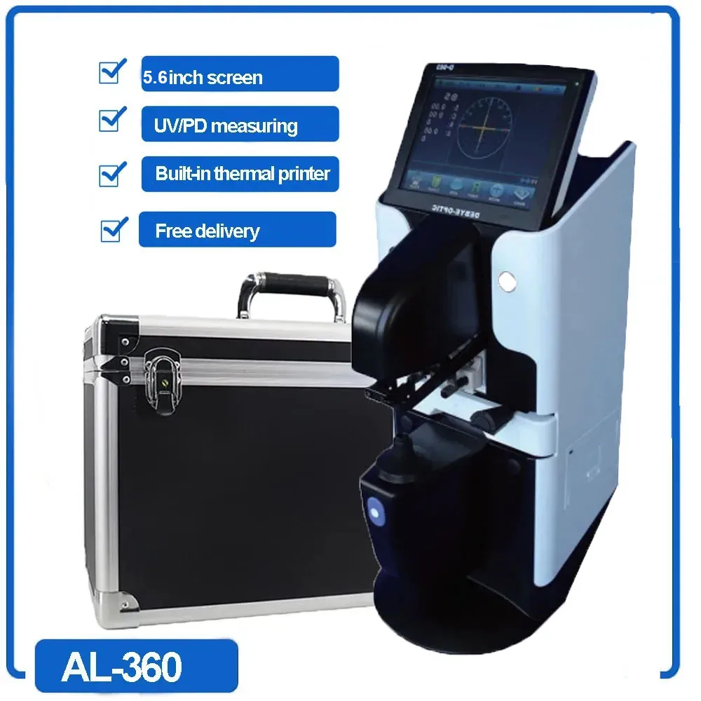 

Portable Lensometer 5.6 inch Colorful Screen Digital Automatic Focimeter Optical Lensmeter with PD UV Printer Free shipping