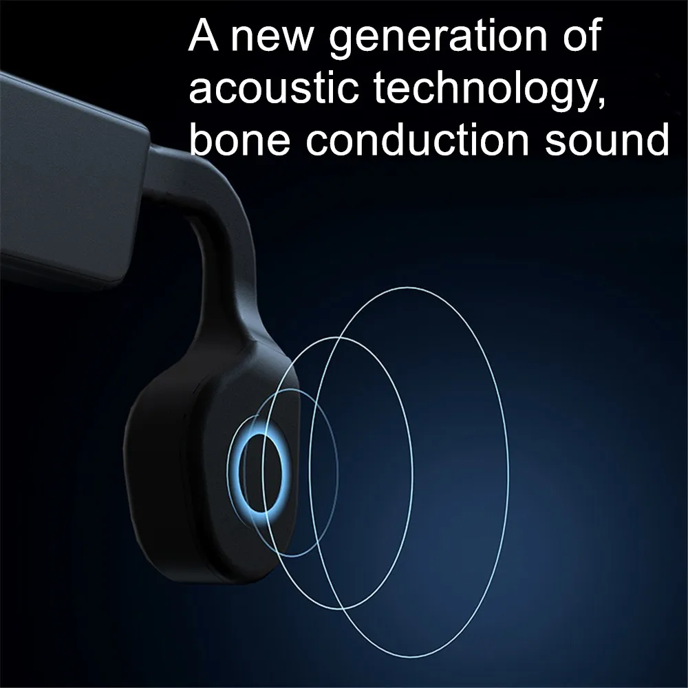 GT11 True Bone Conduction Earphone bluetooth 5.0 HiFi 9D Stereo Surround Sound 360° Flexible 16GB Memory IPX6 Waterproof Sport