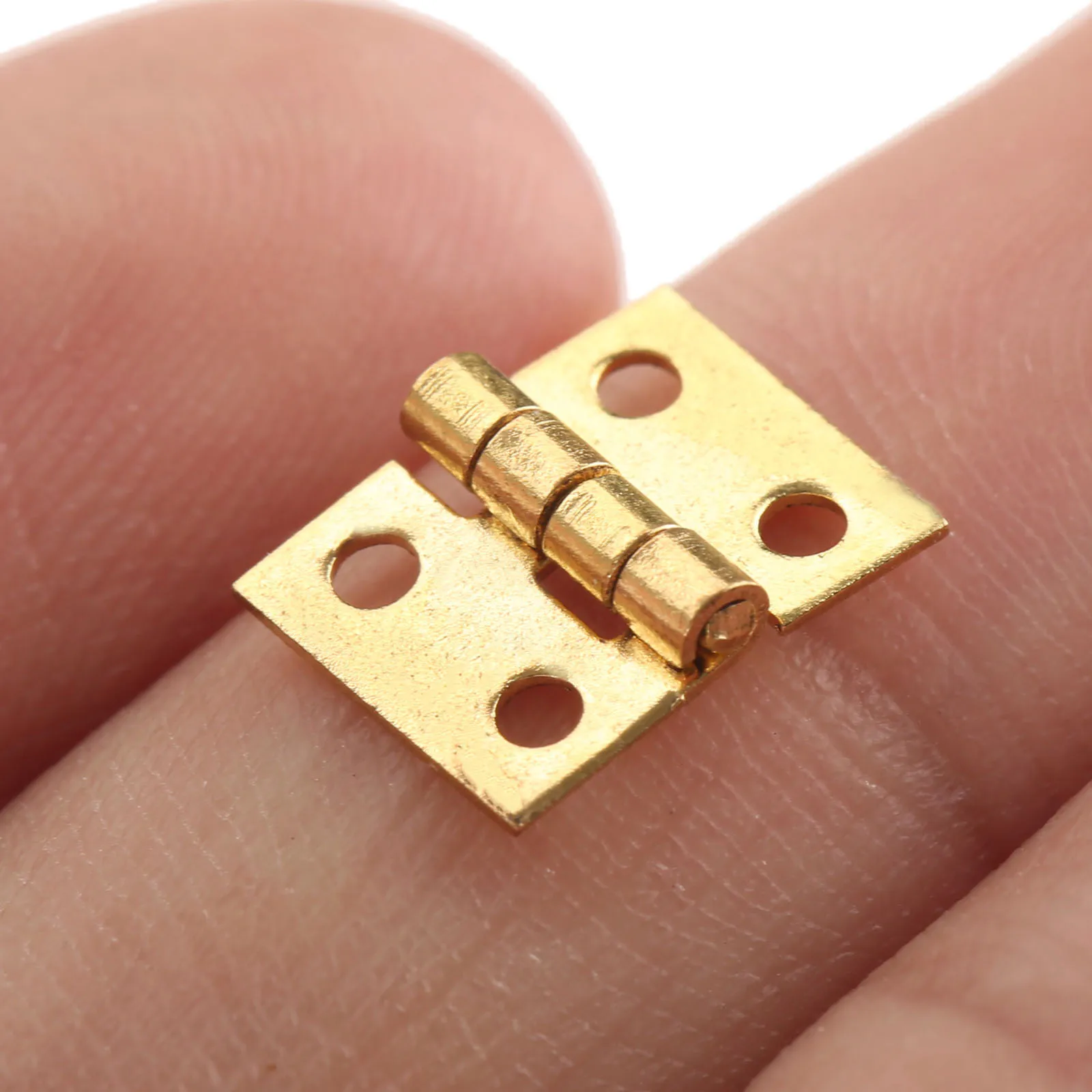 100Pcs/box 8*10mm Messing Mini Scharnier für Schmuck Holz Box Schrank Tür Gepäck Schrank Tür dekorative Scharniere + Nagel + Lagerung Box